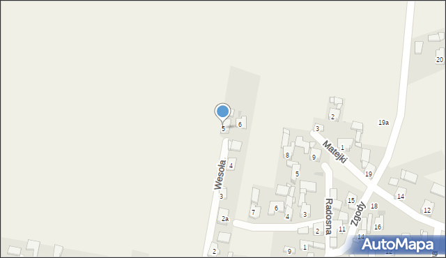 Tąpkowice, Wesoła, 5, mapa Tąpkowice