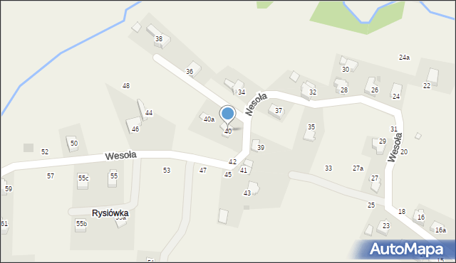 Targanice, Wesoła, 40, mapa Targanice