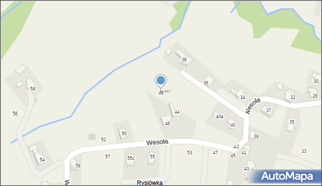 Targanice, Wesoła, 48, mapa Targanice