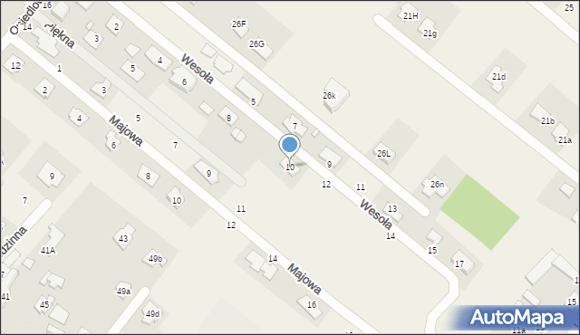 Targówka, Wesoła, 10, mapa Targówka