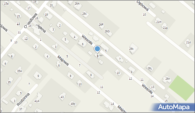 Targówka, Wesoła, 8, mapa Targówka