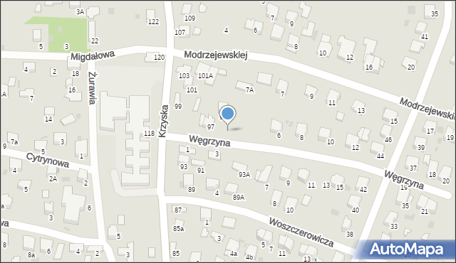 Tarnów, Węgrzyna Józefa, 4, mapa Tarnów