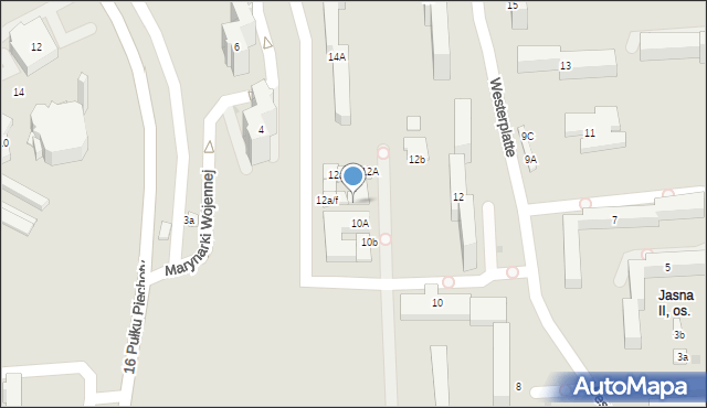 Tarnów, Westerplatte, 12a/h, mapa Tarnów