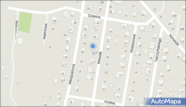 Tłuszcz, Wesoła, 15, mapa Tłuszcz