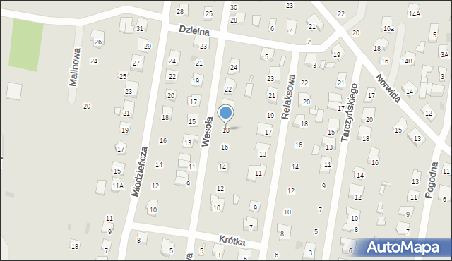 Tłuszcz, Wesoła, 18, mapa Tłuszcz