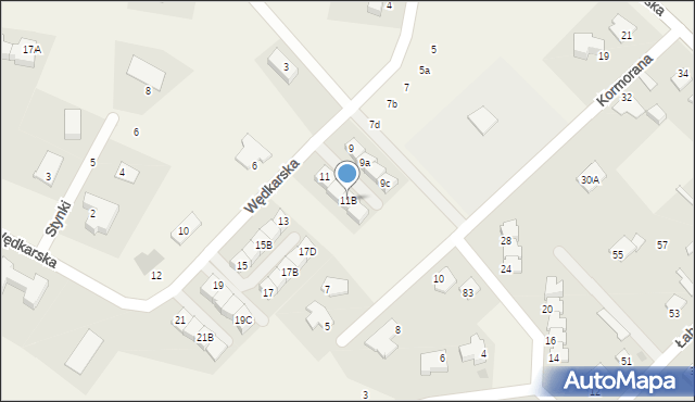 Tomaszkowo, Wędkarska, 11B, mapa Tomaszkowo
