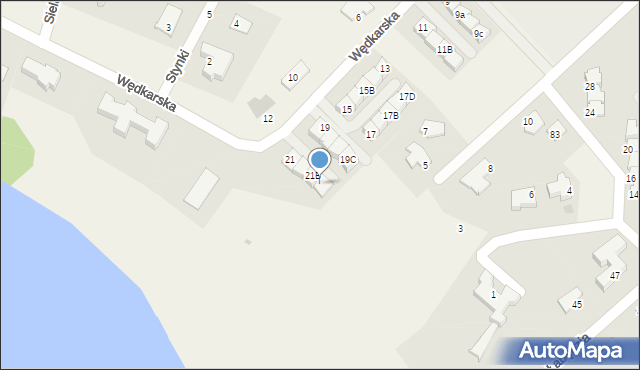 Tomaszkowo, Wędkarska, 21C, mapa Tomaszkowo