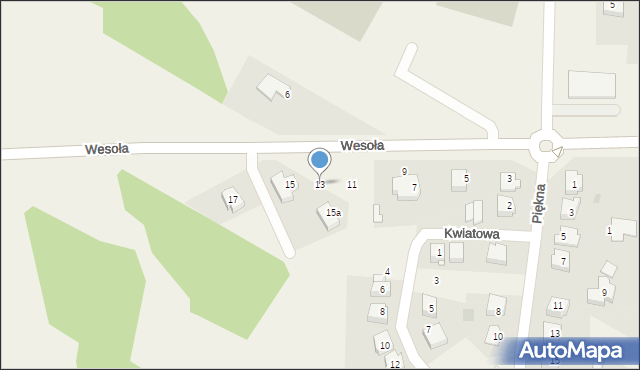 Troszyn, Wesoła, 13, mapa Troszyn
