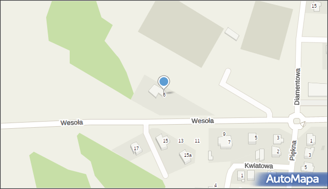 Troszyn, Wesoła, 6, mapa Troszyn