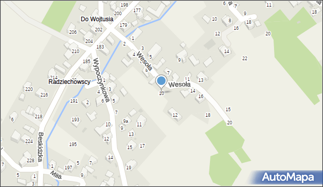 Trzebinia, Wesoła, 10, mapa Trzebinia