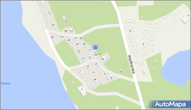 Turawa, Wędkarska, 19, mapa Turawa