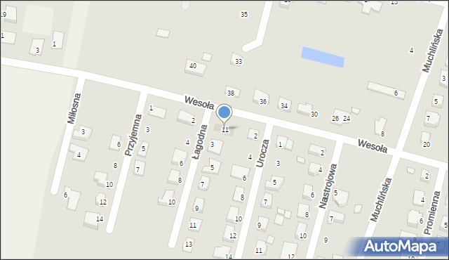 Turek, Wesoła, 11, mapa Turka