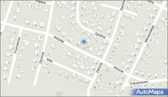 Turek, Wesoła, 4, mapa Turka