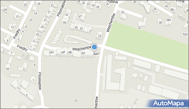 Tychy, Wejchertów Hanny i Kazimierza, 19A, mapa Tychów