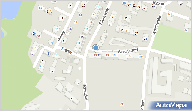 Tychy, Wejchertów Hanny i Kazimierza, 19H, mapa Tychów