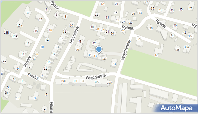 Tychy, Wejchertów Hanny i Kazimierza, 31, mapa Tychów