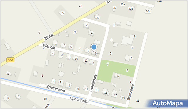 Wągrodno, Wesoła, 11, mapa Wągrodno