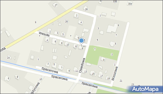 Wągrodno, Wesoła, 14, mapa Wągrodno