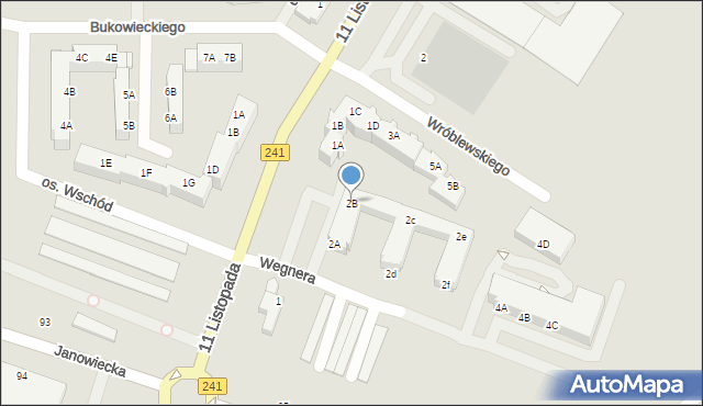 Wągrowiec, Wegnera Ignacego, 2B, mapa Wągrowiec