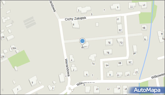 Warszawa, Werandowa, 4b, mapa Warszawy