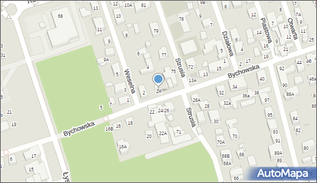 Warszawa, Weselna, 2A, mapa Warszawy