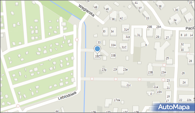 Warszawa, Węglarska, 33C, mapa Warszawy