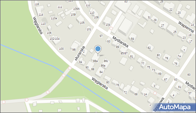 Warszawa, Węglarska, 88c, mapa Warszawy
