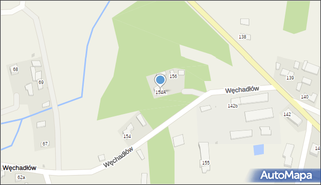 Węchadłów, Węchadłów, 154A, mapa Węchadłów