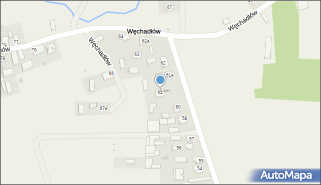 Węchadłów, Węchadłów, 61, mapa Węchadłów