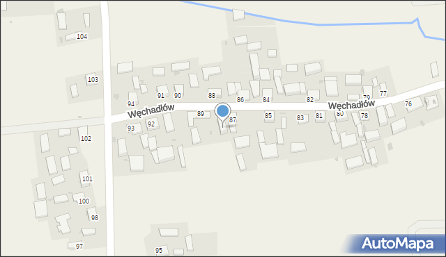 Węchadłów, Węchadłów, 89a, mapa Węchadłów