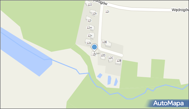 Wędrogów, Wędrogów, 12r, mapa Wędrogów