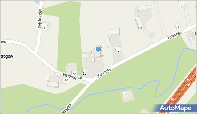 Wędrogów, Wędrogów, 22, mapa Wędrogów