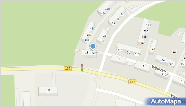 Wędrzyn, Wędrzyn, 1A, mapa Wędrzyn
