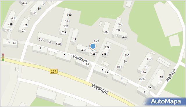 Wędrzyn, Wędrzyn, 42B, mapa Wędrzyn