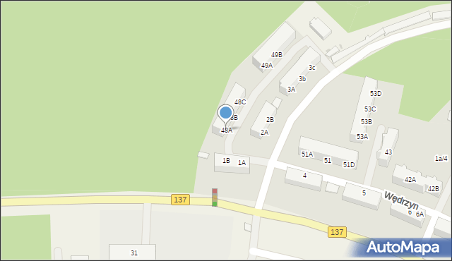 Wędrzyn, Wędrzyn, 48A, mapa Wędrzyn