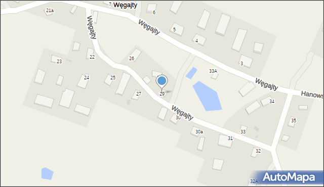 Węgajty, Węgajty, 29, mapa Węgajty