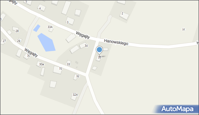 Węgajty, Węgajty, 35, mapa Węgajty