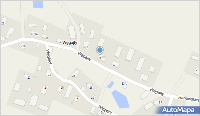 Węgajty, Węgajty, 5, mapa Węgajty