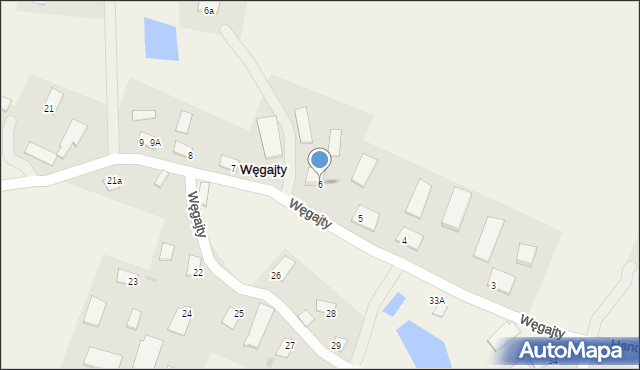 Węgajty, Węgajty, 6, mapa Węgajty