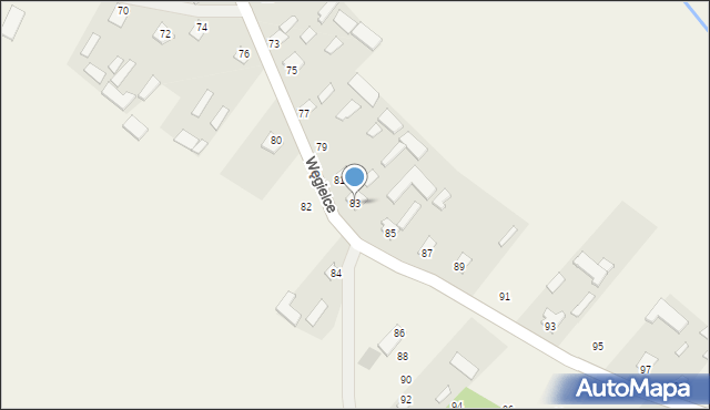 Węgielce, Węgielce, 83, mapa Węgielce