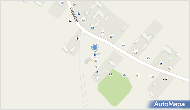 Węgielce, Węgielce, 86, mapa Węgielce