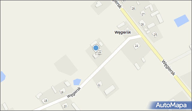 Węgiersk, Węgiersk, 22A, mapa Węgiersk