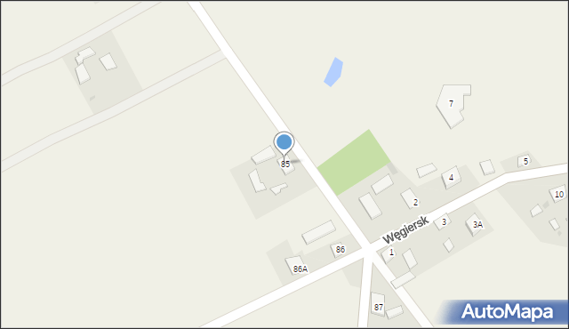 Węgiersk, Węgiersk, 85, mapa Węgiersk