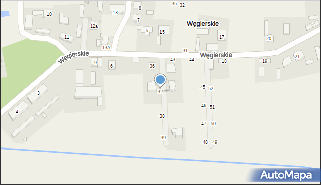 Węgierskie, Węgierskie, 37, mapa Węgierskie