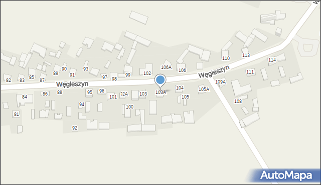 Węgleszyn, Węgleszyn, 103A, mapa Węgleszyn