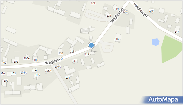 Węgleszyn, Węgleszyn, 115, mapa Węgleszyn