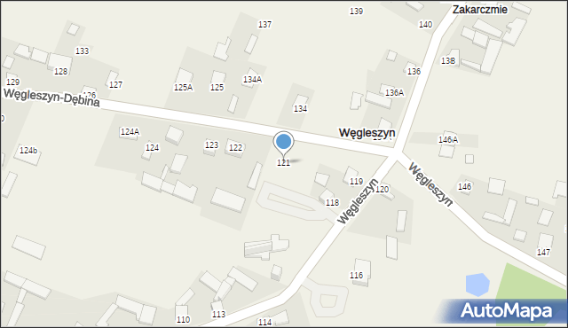 Węgleszyn, Węgleszyn, 121, mapa Węgleszyn