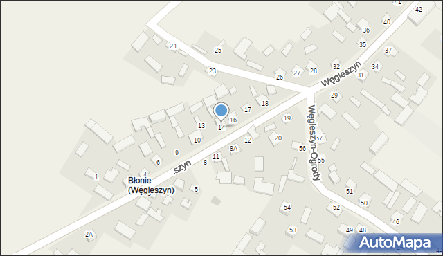 Węgleszyn, Węgleszyn, 14, mapa Węgleszyn