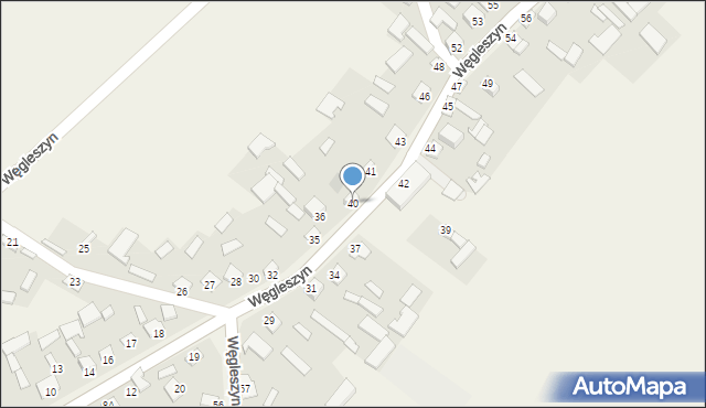 Węgleszyn, Węgleszyn, 40, mapa Węgleszyn