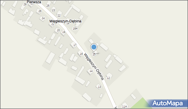 Węgleszyn-Dębina, Węgleszyn-Dębina, 15, mapa Węgleszyn-Dębina